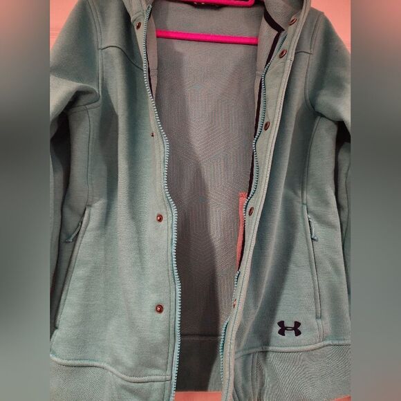 Under Armour Storm bright blue warm active jacket Zip Up S - Picture 6 of 8
